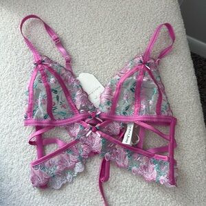 For Love and Lemons Viviane Rose Triangle Bra